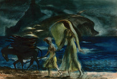 Endless Forage, 1939, California watercolor painting by Millard Sheets. HD giclee art prints for sale at CaliforniaWatercolor.com - original California paintings, & premium giclee prints for sale.