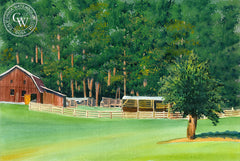 The Last Apple Tree, Orcas Island, San Juan Islands, California watercolor art by Steve Santmyer. HD giclee art prints for sale at CaliforniaWatercolor.com - original California paintings, & premium giclee prints for sale