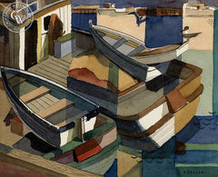 Sciffs, California art by Alvin Beller. HD giclee art prints for sale at CaliforniaWatercolor.com - original California paintings, & premium giclee prints for sale