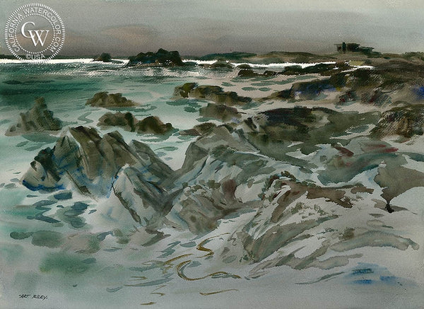 California Coast, California art by Art Riley. HD giclee art prints for sale at CaliforniaWatercolor.com - original California paintings, & premium giclee prints for sale