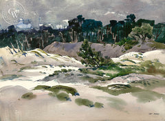 Sand Dune, 17 Mile Drive, California art by Art Riley. HD giclee art prints for sale at CaliforniaWatercolor.com - original California paintings, & premium giclee prints for sale