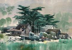 The Old Truck, California art by Art Riley. HD giclee art prints for sale at CaliforniaWatercolor.com - original California paintings, & premium giclee prints for sale