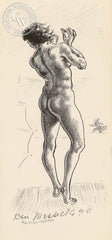 Ben Messick - Nude, 1940 - California art - fine art print for sale, giclee watercolor print - Californiawatercolor.com