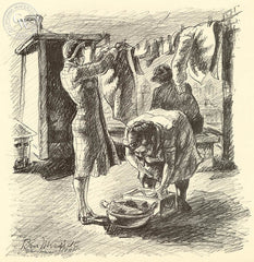 Wash Day, California art by Ben Messick. HD giclee art prints for sale at CaliforniaWatercolor.com - original California paintings, & premium giclee prints for sale