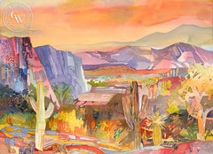 Near the Mogollon Rim, California art by Betsy Dillard Stroud. HD giclee art prints for sale at CaliforniaWatercolor.com - original California paintings, & premium giclee prints for sale