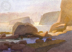 Coastal Tide Pool, California art by Carolyn Lord. HD giclee art prints for sale at CaliforniaWatercolor.com - original California paintings, & premium giclee prints for sale