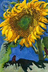 Sunburst, 1987, California art by Carolyn Lord. HD giclee art prints for sale at CaliforniaWatercolor.com - original California paintings, & premium giclee prints for sale
