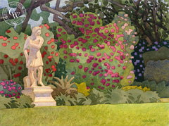 Waiting for Persephone, Huntington Gardens, California art by Carolyn Lord. HD giclee art prints for sale at CaliforniaWatercolor.com - original California paintings, & premium giclee prints for sale