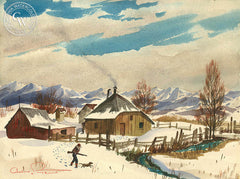 McGee Creek, a California watercolor painting by Charles Payzant. HD giclee art prints for sale at CaliforniaWatercolor.com - original California paintings, & premium giclee prints for sale