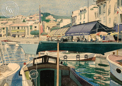 Canadian Harbor, Quebec, 1927, California art by Charles Payzant. HD giclee art prints for sale at CaliforniaWatercolor.com - original California paintings, & premium giclee prints for sale