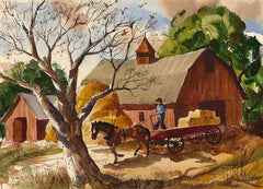 Yucaipa Valley, California art by Charles Payzant. HD giclee art prints for sale at CaliforniaWatercolor.com - original California paintings, & premium giclee prints for sale