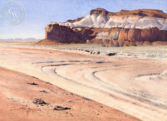 Dead North of Oljeto, California art by D. Alanson Spencer. HD giclee art prints for sale at CaliforniaWatercolor.com - original California paintings, & premium giclee prints for sale