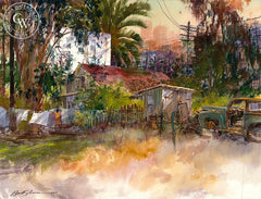 East L.A., California art by David Solomon. HD giclee art prints for sale at CaliforniaWatercolor.com - original California paintings, & premium giclee prints for sale