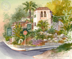 Casa Laguna Inn, California art by David Solomon. HD giclee art prints for sale at CaliforniaWatercolor.com - original California paintings, & premium giclee prints for sale