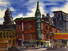 Red Antique, 1947, California art by Dorothy Sklar. HD giclee art prints for sale at CaliforniaWatercolor.com - original California paintings, & premium giclee prints for sale