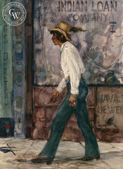 Eileen Monaghan Whitaker - Navajo, 1974, California art, original California watercolor art for sale - CaliforniaWatercolor.com