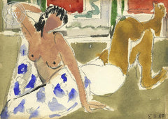 Nudes, 1967, California art by Elmer Bischoff. HD giclee art prints for sale at CaliforniaWatercolor.com - original California paintings, & premium giclee prints for sale