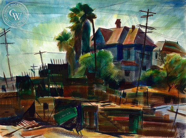 Bunker Hill, California art by Emil Kosa Jr.. HD giclee art prints for sale at CaliforniaWatercolor.com - original California paintings, & premium giclee prints for sale