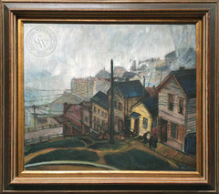 Emil Kosa Jr. - Telegraph Hill, c. 1930's, an original California oil painting for sale, original California art for sale - CaliforniaWatercolor.com