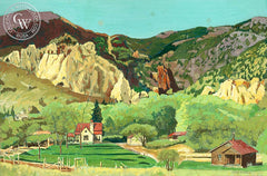 Homestead, California art by Frank J. Gavencky. HD giclee art prints for sale at CaliforniaWatercolor.com - original California paintings, & premium giclee prints for sale