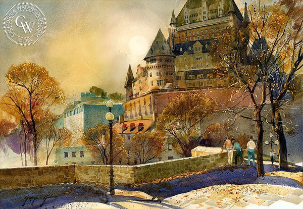 George Gibson - Quebec Fall, California art, original California watercolor art for sale - CaliforniaWatercolor.com