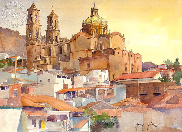 George Gibson - Santa Prisca Afternoon, 1980, California art, original California watercolor art for sale - CaliforniaWatercolor.com