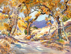 A Road Through the Trees, California art by Glen Knowles. HD giclee art prints for sale at CaliforniaWatercolor.com - original California paintings, & premium giclee prints for sale