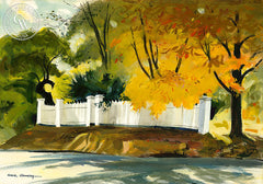 Chelsea in Spirit, c. 1970s, California art by Hardie Gramatky. HD giclee art prints for sale at CaliforniaWatercolor.com - original California paintings, & premium giclee prints for sale