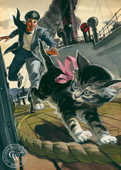 Life of Miss Churt, 1936, California art by Hardie Gramatky, illustration for Collier's Magazine, 1936. HD giclee art prints for sale at CaliforniaWatercolor.com - original California paintings, & premium giclee prints for sale