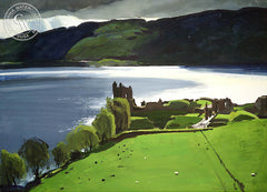 Loch Ness, 1977, California art by Hardie Gramatky. HD giclee art prints for sale at CaliforniaWatercolor.com - original California paintings, & premium giclee prints for sale