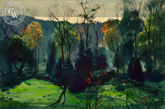 Nocturne, (Westport), 1968, California art by Hardie Gramatky. HD giclee art prints for sale at CaliforniaWatercolor.com - original California paintings, & premium giclee prints for sale