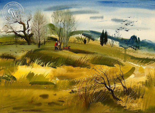 The Fields, 1954, California art by Hardie Gramatky. HD giclee art prints for sale at CaliforniaWatercolor.com - original California paintings, & premium giclee prints for sale