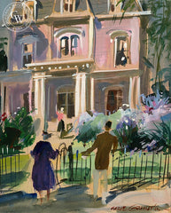 Warm Welcome, c. 1940's, California art by Hardie Gramatky. HD giclee art prints for sale at CaliforniaWatercolor.com - original California paintings, & premium giclee prints for sale