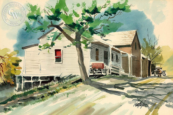 Cranking it Over, California art by Jake Lee. HD giclee art prints for sale at CaliforniaWatercolor.com - original California paintings, & premium giclee prints for sale