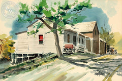 Cranking it Over, California art by Jake Lee. HD giclee art prints for sale at CaliforniaWatercolor.com - original California paintings, & premium giclee prints for sale