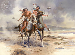 Warriors, California art by John Bohnenberger. HD giclee art prints for sale at CaliforniaWatercolor.com - original California paintings, & premium giclee prints for sale