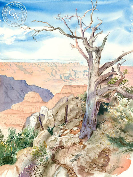 Grand Canyon, California art by John Norman Stewart. HD giclee art prints for sale at CaliforniaWatercolor.com - original California paintings, & premium giclee prints for sale