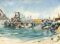 Morro Bay California, California art by Joseph O'Malley. HD giclee art prints for sale at CaliforniaWatercolor.com - original California paintings, & premium giclee prints for sale