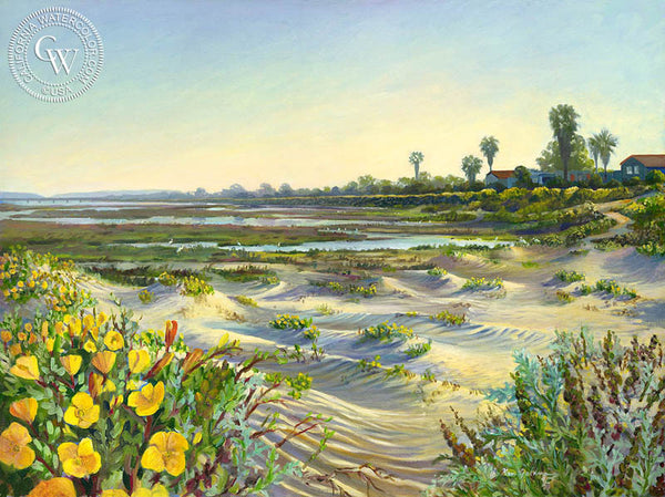OB Dunes, California art by Ken Goldman. HD giclee art prints for sale at CaliforniaWatercolor.com - original California paintings, & premium giclee prints for sale