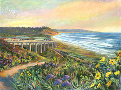 Torrey Pines Vista, a California oil painting by Ken Goldman. HD giclee art prints for sale at CaliforniaWatercolor.com - original California paintings, & premium giclee prints for sale