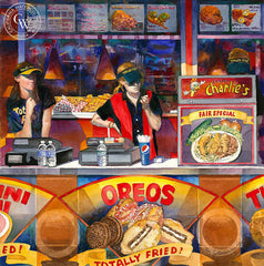 Totally Fried, California art by Ken Goldman. HD giclee art prints for sale at CaliforniaWatercolor.com - original California paintings, & premium giclee prints for sale