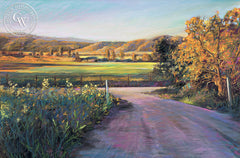 San Pasqual Morning Glow, California art by Ken Goldman. HD giclee art prints for sale at CaliforniaWatercolor.com - original California paintings, & premium giclee prints for sale