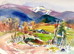 Penasco, NM, 1997, California watercolor art by Ken Potter. HD giclee art prints for sale at CaliforniaWatercolor.com - original California paintings, & premium giclee prints for sale