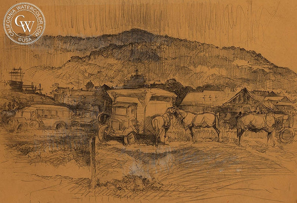 The Migrants, California art by Lawrence Murphy. HD giclee art prints for sale at CaliforniaWatercolor.com - original California paintings, & premium giclee prints for sale