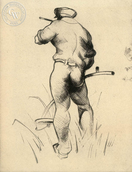 Drink of Water, California art by Lee Blair. HD giclee art prints for sale at CaliforniaWatercolor.com - original California paintings, & premium giclee prints for sale