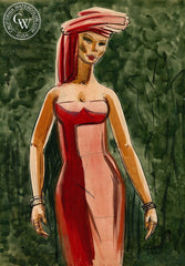 Burma Girl, 1944, California art by Milford Zornes. HD giclee art prints for sale at CaliforniaWatercolor.com - original California paintings, & premium giclee prints for sale