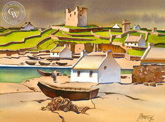 On Inisheer, Ireland, 1986, California art by Milford Zornes. HD giclee art prints for sale at CaliforniaWatercolor.com - original California paintings, & premium giclee prints for sale