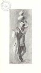 Millard Sheets - India, 1944 - California art - fine art print for sale, giclee watercolor print - Californiawatercolor.com
