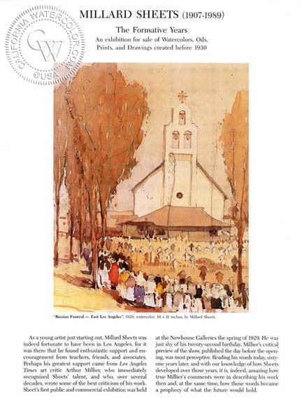 Millard Sheets, The Formative Years, a California art book, CaliforniaWatercolor.com