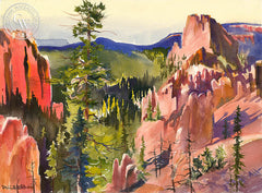 Swamp Creek Canyon, California art by Miri Weible. HD giclee art prints for sale at CaliforniaWatercolor.com - original California paintings, & premium giclee prints for sale